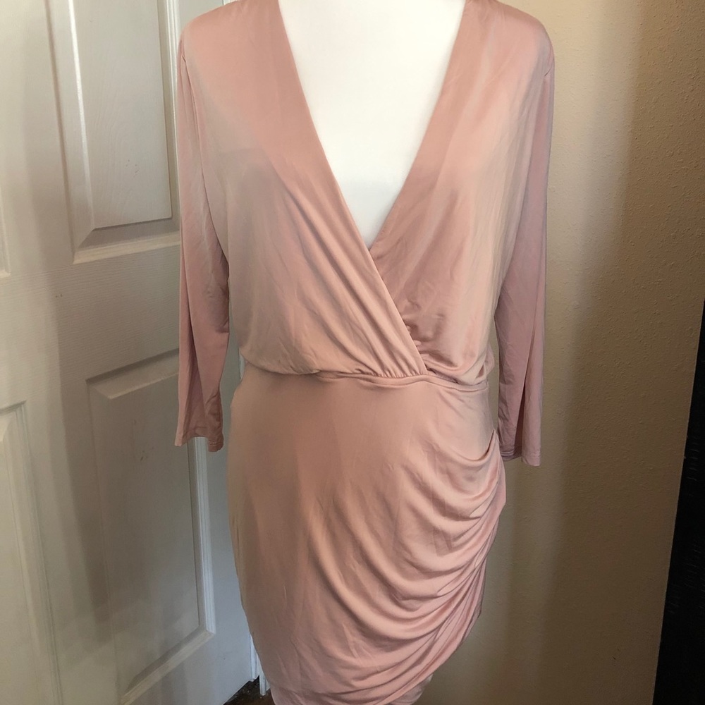 Lovers + Friends Long Sleeve Pink Dress Size M